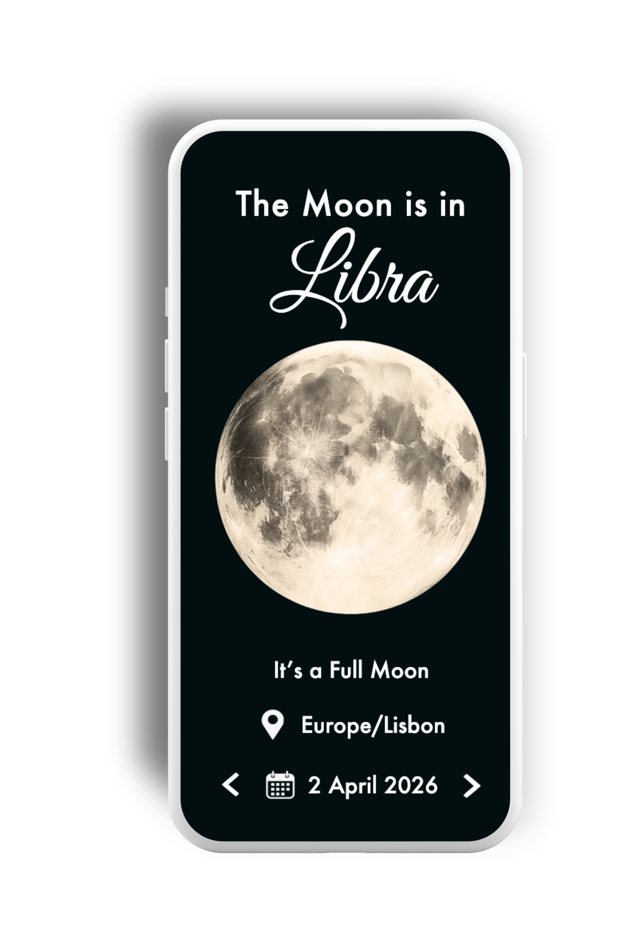 Moon Calendar on mobile